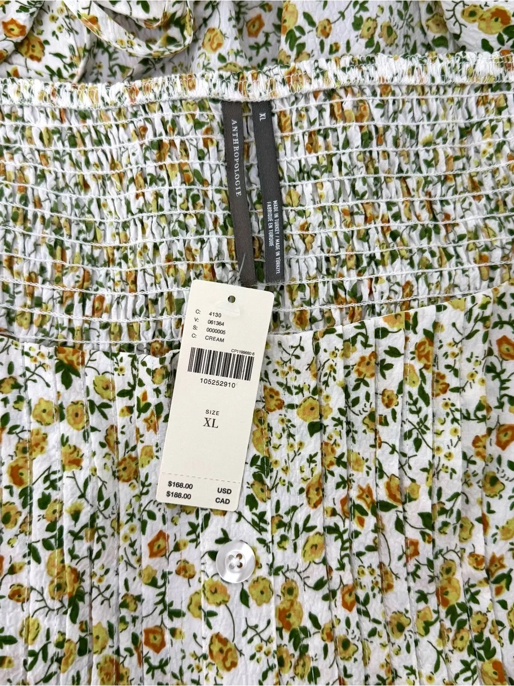 Anthropologie Coquette Cottagecore Floral Corset Mini Dress NWT XL Flowy